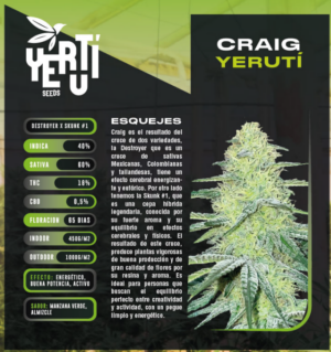 Esqueje Craig - Yeruti Seeds + Estampilla Inase